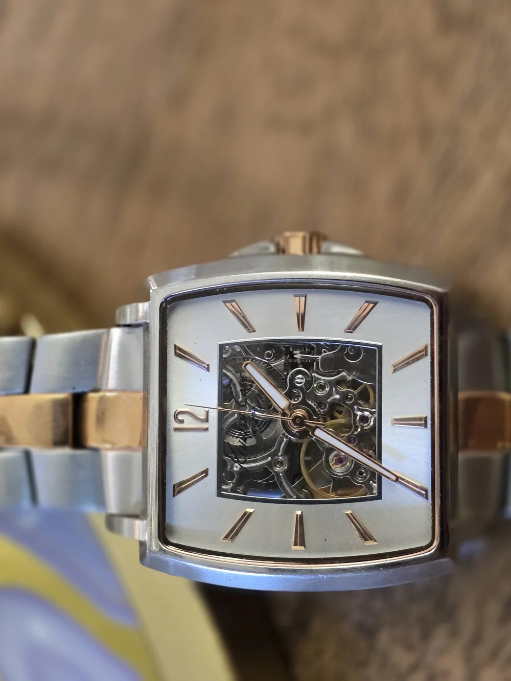 Kenneth Cole New York KC3772 Men's Automatic Bicolour Skeleton Watch.